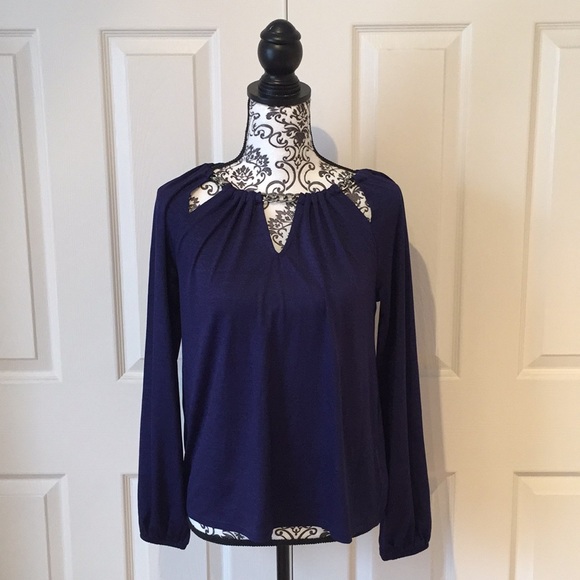 Jennifer Lopez Tops - JLo Purple Peek-a-Boo Top